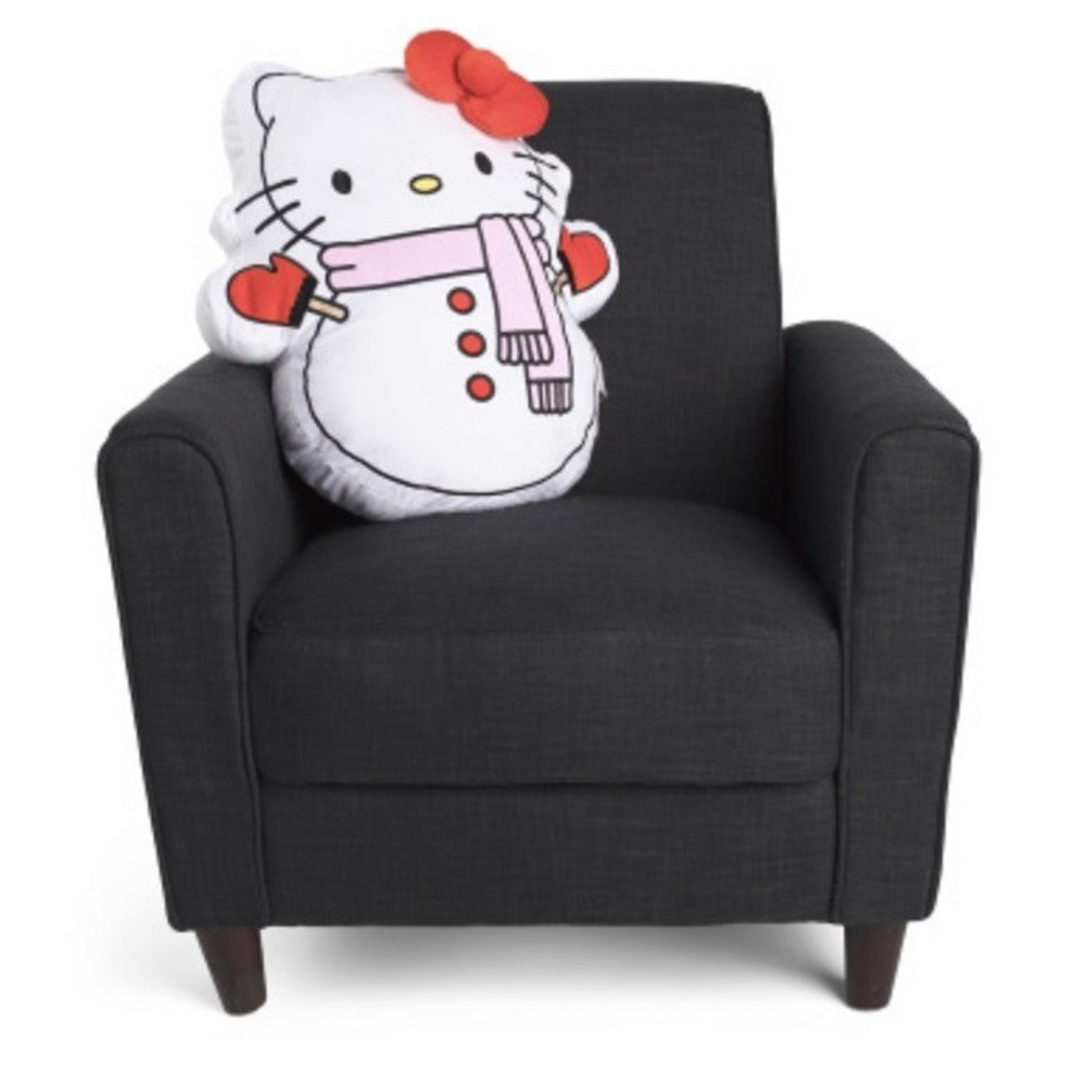 New Hello Kitty Figural Winter Snowman Mittens Plush Pillow Large Size 21"x18"